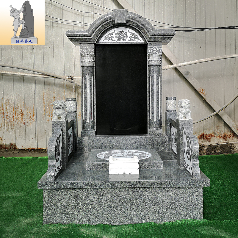 Tombstone Custom Marble China Black Countryside Earth Burial Tombs Garden of stone Stone Sculpture Luxury Stone Monument Family Tomb