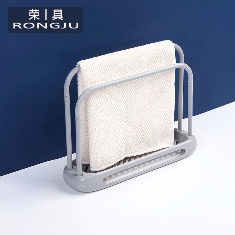 Kitchen cloth rack non-perforated Nordic simple creative towel rack 2021 new double rod net red towel rack