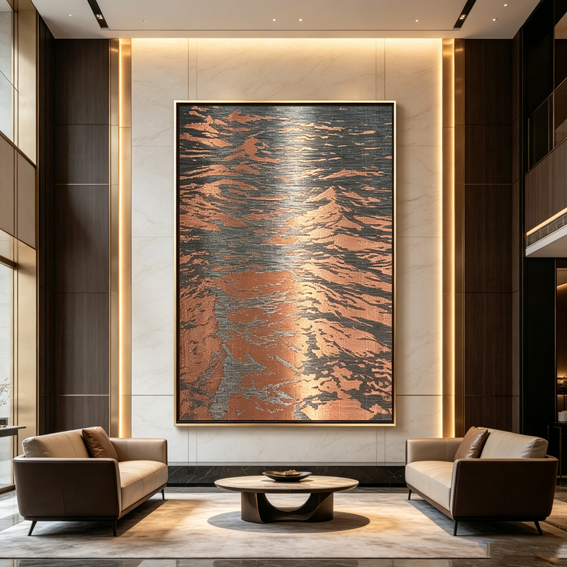 Modern New Chinese-Style Decorative Painting with Metal Copper Wire Weaving Art for Hotel, Restaurant, Sofa, Entrance, and Wall High-End Wall Art Modern New Chinese-Style Decorative Painting with Metal Copper Wire Weaving Art for Hotel, Restaurant, Sofa, Entrance, and Wall High-End Wall Art
