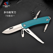  Hongfeng multi-function knife Swiss army knife Outdoor folding combination tool knife field survival self-defense portable fruit knife