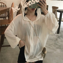Fat MM plus fat extra large size 300 pounds long-sleeved sun protection jacket for women 2024 summer thin loose top ins trend