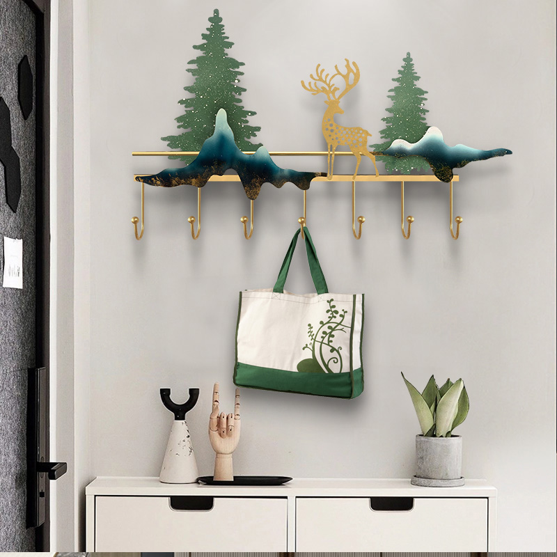 Nordic style creative door back coat hook hanging entrance shelf personality hanging clothes hook light luxury wall decoration into the door hook