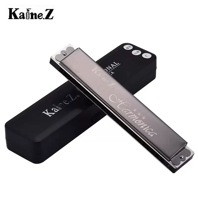 Kane 24 lỗ kèn harmonica nâng cao dành cho người lớn trẻ em mới bắt đầu tự học nhạc cụ chơi bán chuyên nghiệp đa âm phím C - Nhạc cụ phương Tây