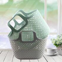 Soft plastic hand basket rattan-like large shopping buy vegetable basket bath storage bath dirty clothes basket toiletries