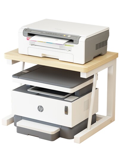 桌面上打印机置物架多功能双层收纳整理办公文件小型家用加高架子