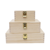 Hinoki solid wood jewelry watch box storage with lock flip wooden box high-end display box jewelry storage custom organization