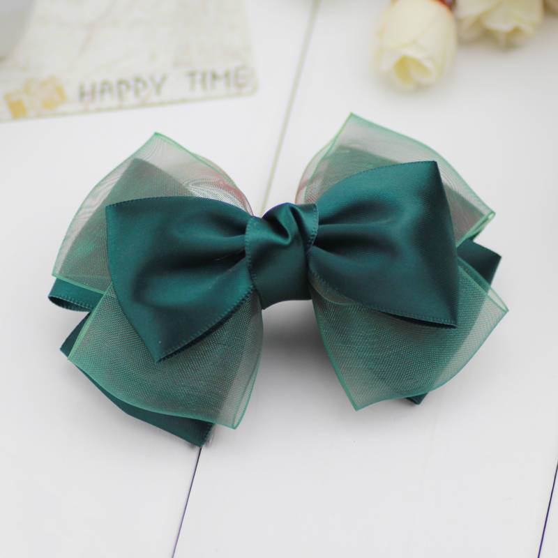  Pellet head disc hair bar cloth art hair clip butterfly knot hair clip Korea hair dressing spring hairpin clip adult hair clip head decoration