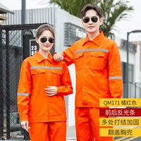 QM171 All Cotton Canvas Orange Red Suit