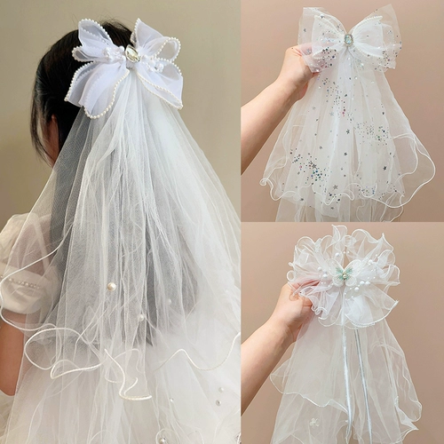 Наряд маленькой принцессы, заколка для волос с бантиком, детские шпильки для волос, свадебное платье, аксессуар для волос, подарок на день рождения, из фатина