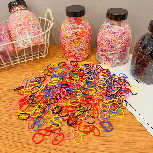 Детская одноразовая эластичная безвредная резинка, цветная лента для волос, не повреждает волосы