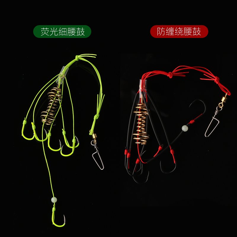 Guangweichen Lake explosion hook anti-winding bomb hook Iseni barbed fish hook silver carp bighead hook 4 into the fluorescent hook