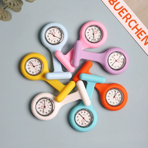 Булавка, силиконовые карманные часы, циферблат для школьников, батарея