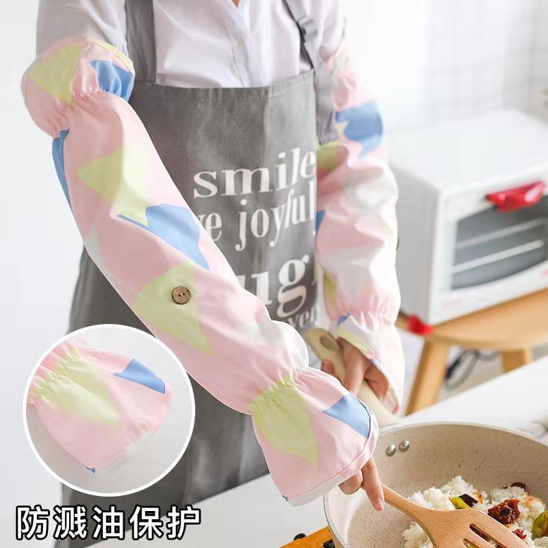 Cuff Fried Vegetable Oil Splash Gloves God Instrumental Kitchen Anti-Burn Sleeve Cooking Hand Cuff Waterproof Female Long version of work