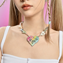 ICEONME Retro Baroque Baroque Stone Love 3D Necklace