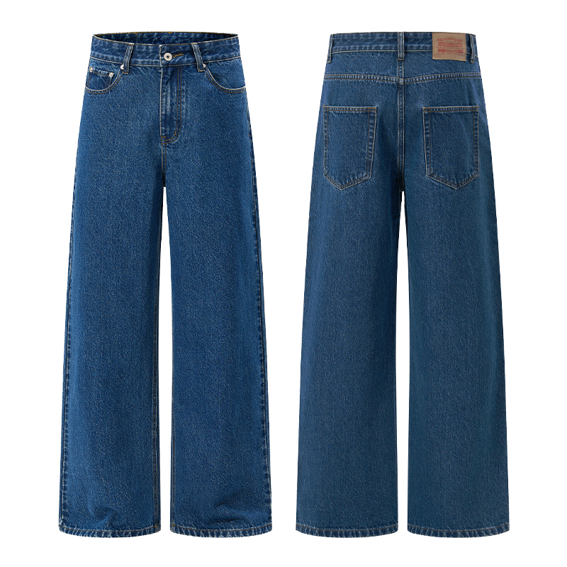 Donghui 2026 Autumn/Winter Old Money Style High-End Deep Blue Washed Vintage Men's Jeans Slim Fit Straight Versatile Look Donghui 2026 Autumn/Winter Old Money Style High-End Deep Blue Washed Vintage Men's Jeans Slim Fit Straight Versatile Look