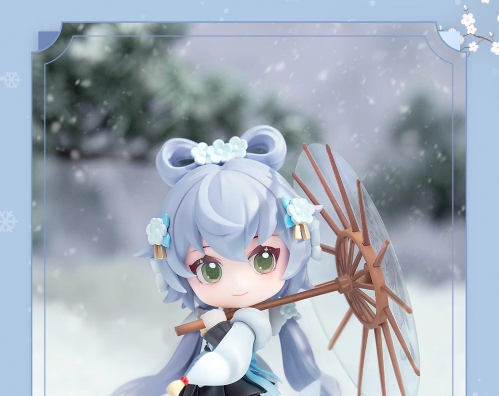 限量款附特典-洛天依梨花雪Q版手办正版