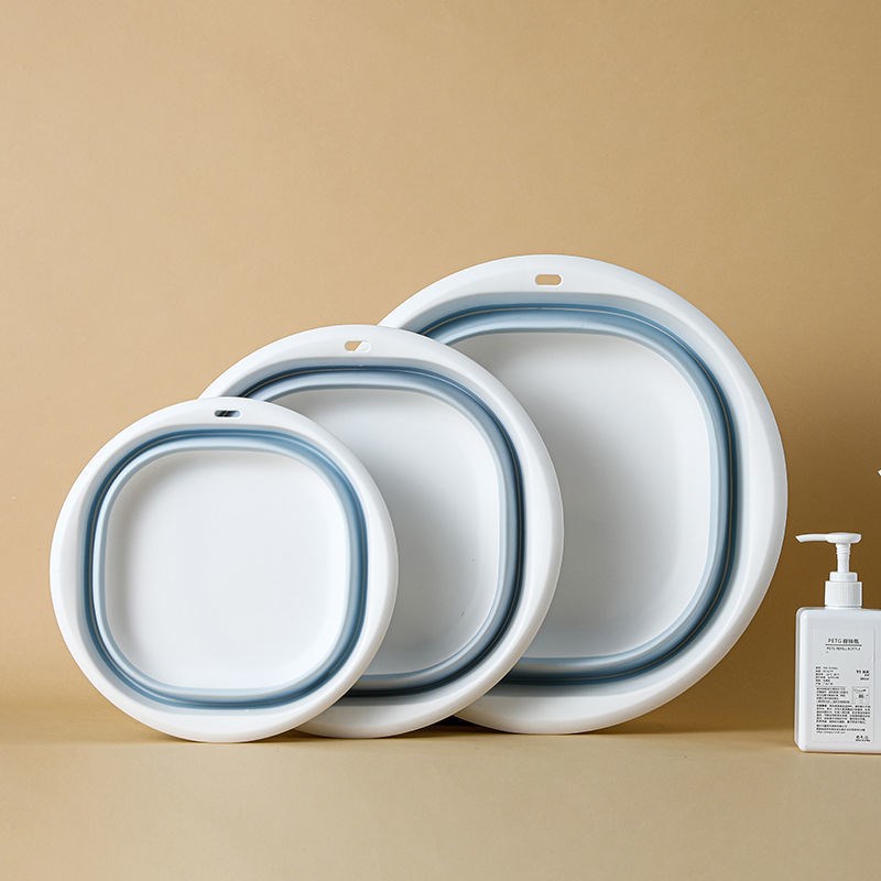 Folding washbasin dorm room with student washbasin portable travel plastic compression basin folding water basin for domestic use