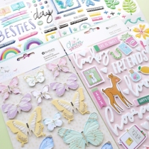 New Foreign Trade Outlet European and American Solid-layer Layers Glued to Butterfly Small Deer Foam Drop Adhesive Sticker Diy Hand Tent Materials