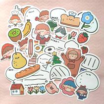 30 cartoon sub-package note note note hand account memo fruit character kindergarten growth book production material diy