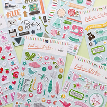 6 foreign trade export European and American cloth art sticker growth book diy decorative hand tent with painting game flowers animal butterflies