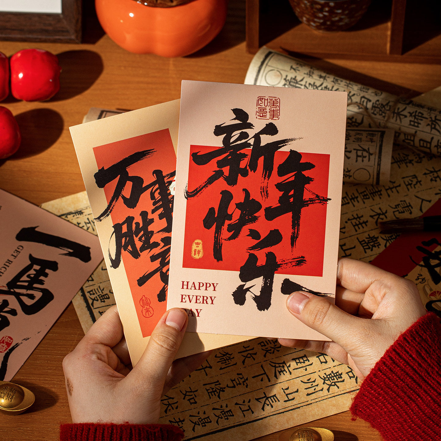 2026 Year of the Horse Spring Festival New Year Decorations Chinese Style Kindergarten Postcards Wall Stickers Atmosphere Scene Arrangement Supplies