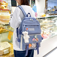 Синий значок, брошь, с медвежатами