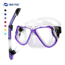 Outdoor snorkeling equipment diving transparent childrens mask snorkel set large frame silicone diving mask snorkel