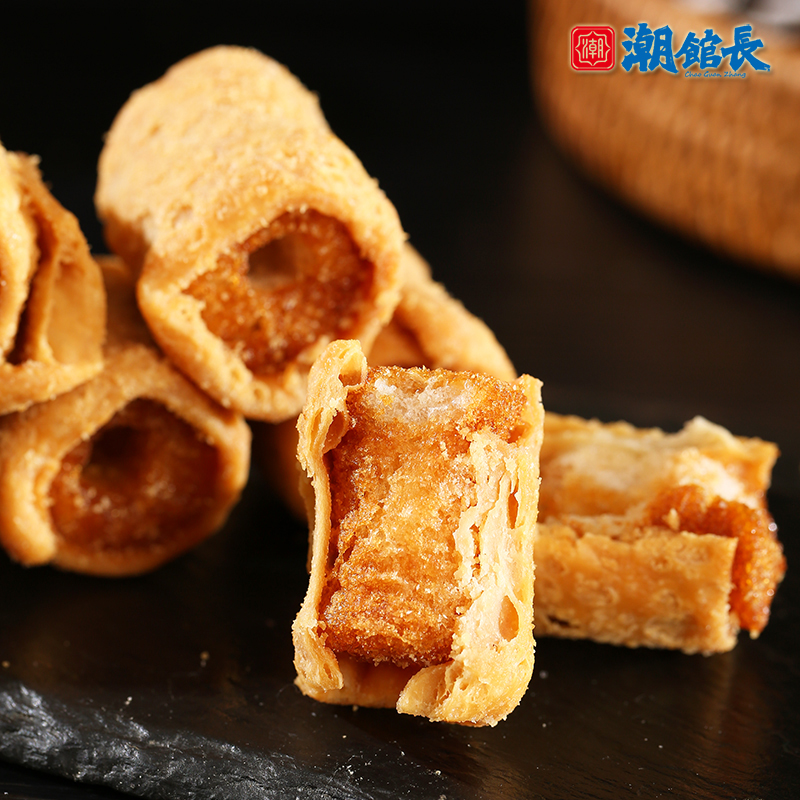 广东特产潮汕即食素春卷休闲食品爆米筒花