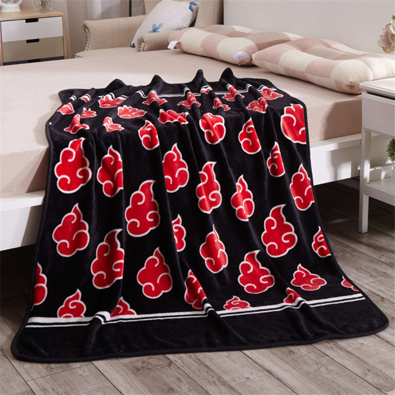 NW&120X150CMAnime   NARUTO   Akatsuki   Red   Cloud   Blanket   Cosplay   Pro p   Flanne