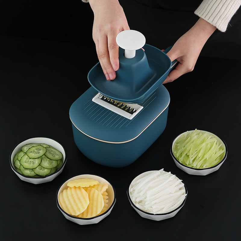 Vegetable cutting artifact household potato shredding knife multi-functional with hand guard vegetables and fruits cucumber rubbing thin slices shavings potato grid tool