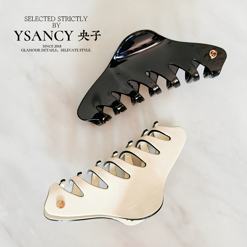 Ysancy Cloud Hair Clip Acetate Shark Clip for Updo at the Back of the Head, High-End Hair Clip, Classic and Simple for Women