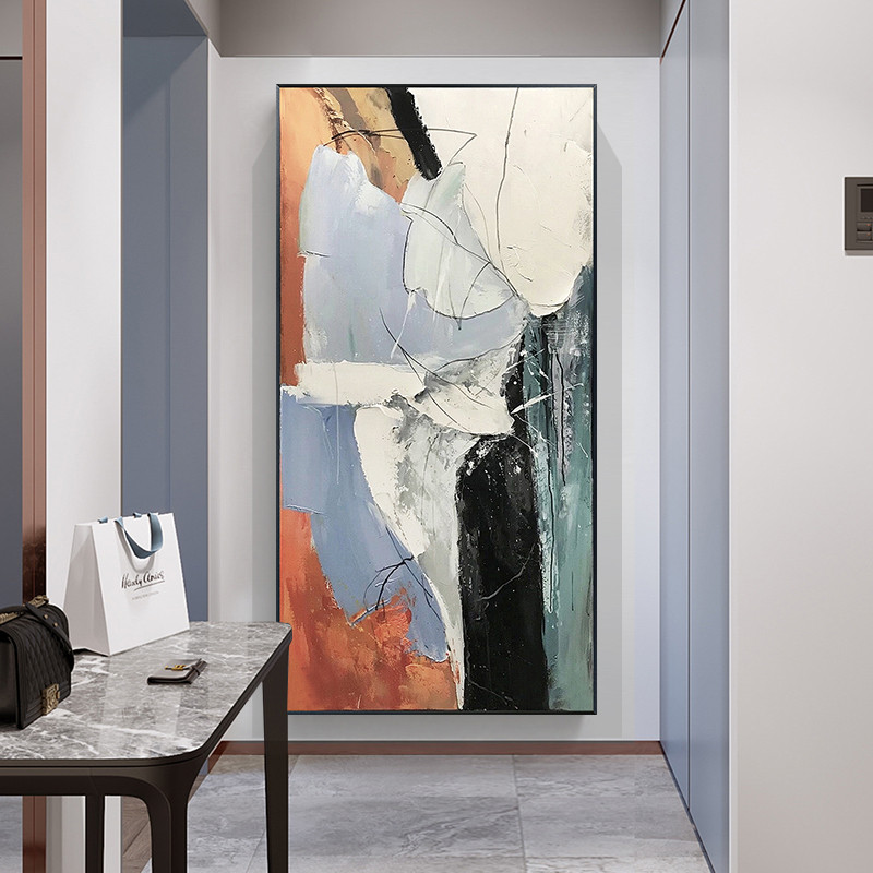 Stereo color hand painted painting modern minimal mask decoration painting corridor wall wall drawing room abstract hanging painting