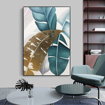Porch decorative painting restaurant corridor mural painting living room hanging painting plant flower three-dimensional painting banana leaf hand painted oil painting