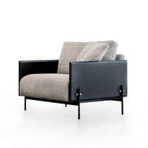  Nordic creative leisure and comfortable backrest sofa Hotel clubhouse negotiation single sofa custom model room design