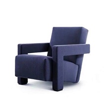  Nordic creative design balcony leisure chair High-end custom chair Model room sales office reception fabric seven-word chair