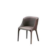  Modern Nordic saddle leather dining chair Designer light luxury creative office leisure chair Sales office cafe negotiation chair