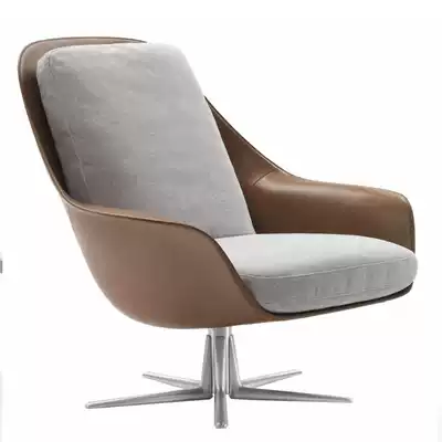 Nordic creative leisure saddle leather back chair classic design hotel clubhouse reception chair high-end custom office chair