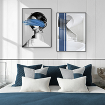 Suitable for bedroom headboard fresco hotel background wall decoration painting modern minimalist cozy light lavish 2022 new