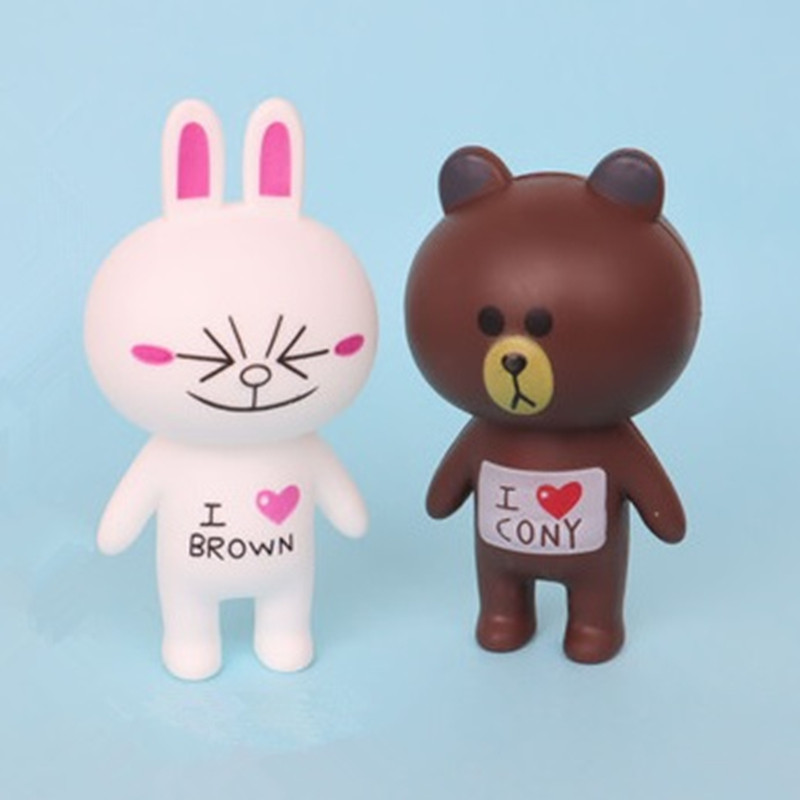 Bear Cake Decoration Fittings Net red cartoon baby rabbit dumb couples child birthday baking dress plugin