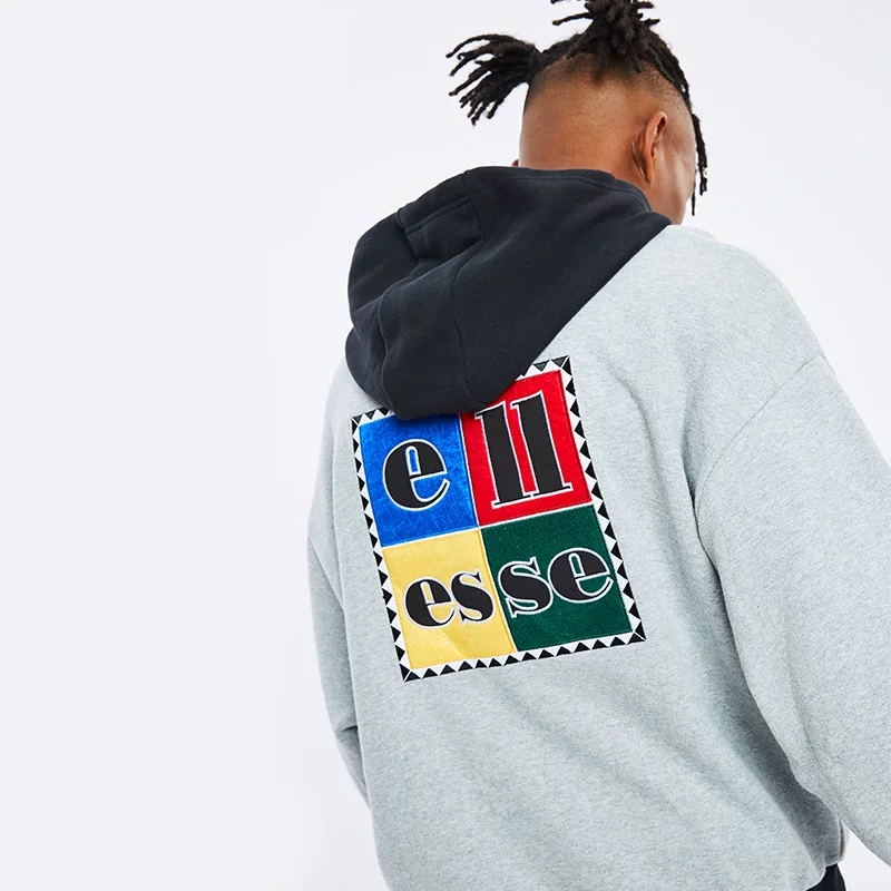 Ellesse новая мужская тенденционная брендовая классическая забавная напечатанная худи с капюшоном длинным рукавом SHC07265