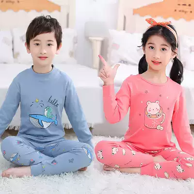 Cotton Tong children children's underwear set cotton sweater boys boys and girls Middle collar underwear autumn clothes sanitary pants