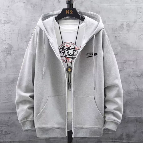 Осенняя демисезонная цветная толстовка с капюшоном, вместительный и большой спортивный кардиган, куртка для отдыха, в корейском стиле, большой размер