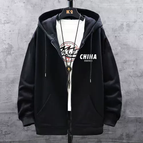 Осенняя демисезонная цветная толстовка с капюшоном, вместительный и большой спортивный кардиган, куртка для отдыха, в корейском стиле, большой размер