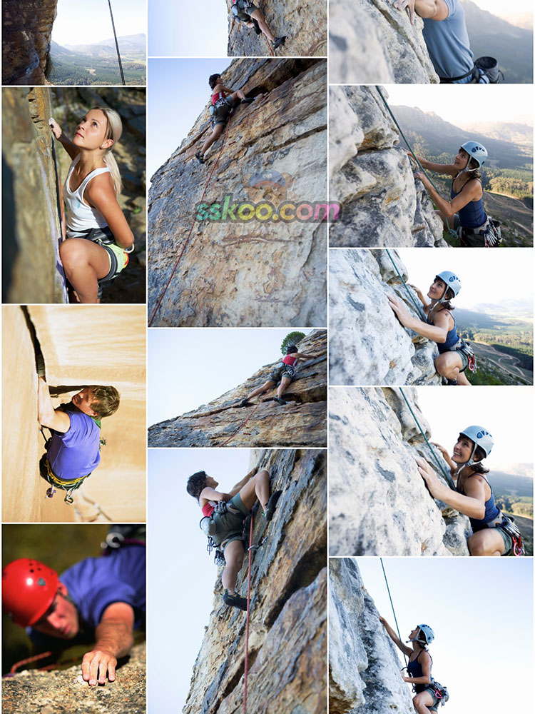 攀岩探险户外运动人物人像特写图库图片高清摄影照片设计素材插图1