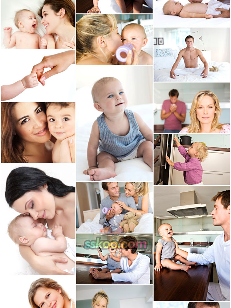 母子父子妈妈小孩亲子场景抱小孩人像特写图片摄影照片设计素材插图5