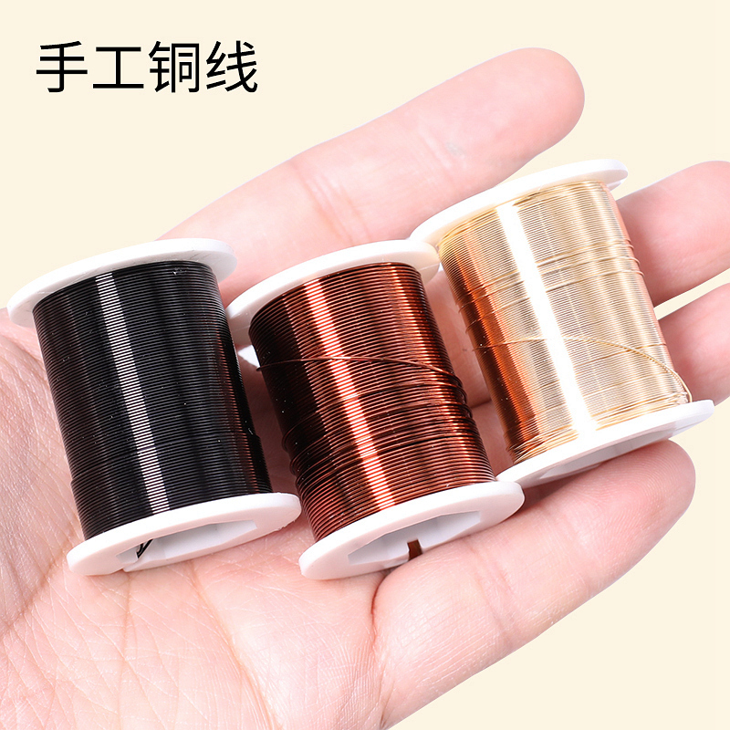 DIY Materials for Electromagnetic Experiments, Copper Wire, Enameled Wire, Handmade Copper Wire, Gold and Silver Wire, Shaped Hair Accessories, Jewelry Accessories