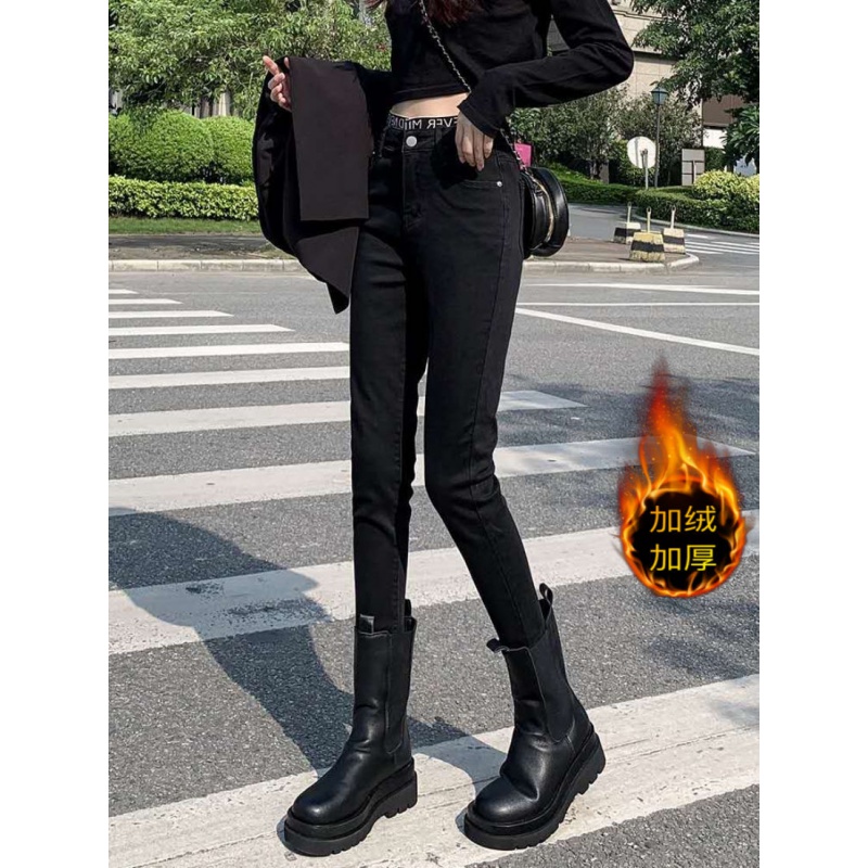 Karobi clothing 2020 new fashion autumn Western style value (velvet thickened) fashion slim pants