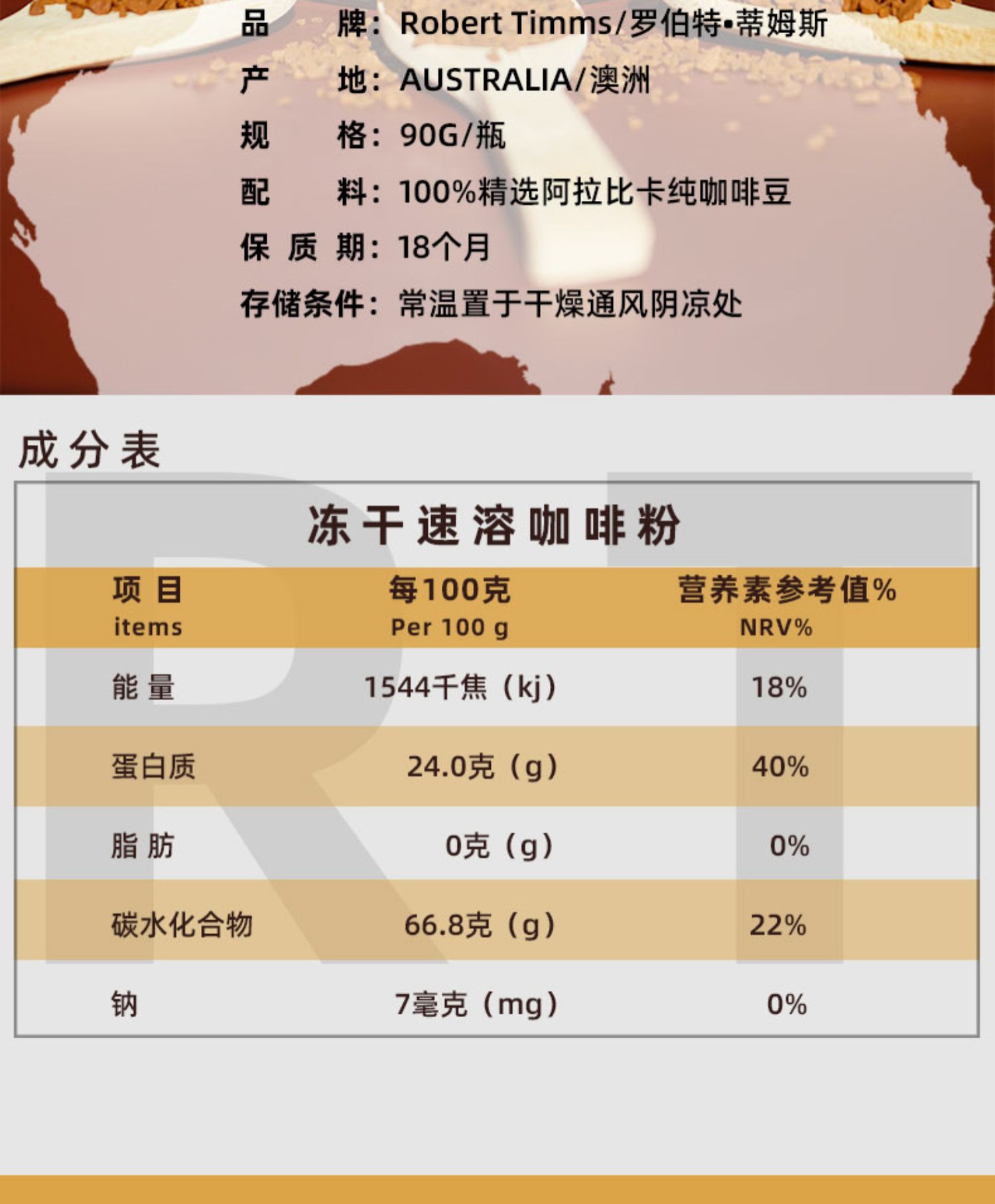 【roberttimms】冻干速溶咖啡粉