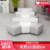 Bank Ultra Slim Leather Baking Varnish Sofa Business Hospitality Creative Library and other waiting areas Office sofas minimalist modern