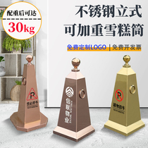 High-end stainless steel road cone warning sign roadblock please do not park weighted reflective cone parking space ice cream cone customization